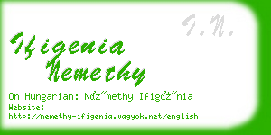 ifigenia nemethy business card